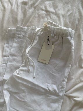 Aritzia Wilfred Lodge Linen Pants in White
